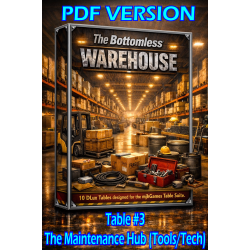 The MTS Bottomless Warehouse - Table #3 - The Maintenance Hub d100 DLux - PDF VERSION The MTS Bottomless Warehouse - Table #3 - The Maintenance Hub d100 DLux - PDF VERSION