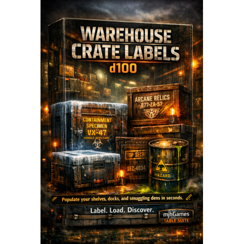 The Warehouse Crate Labels d100 The Warehouse Crate Labels d100